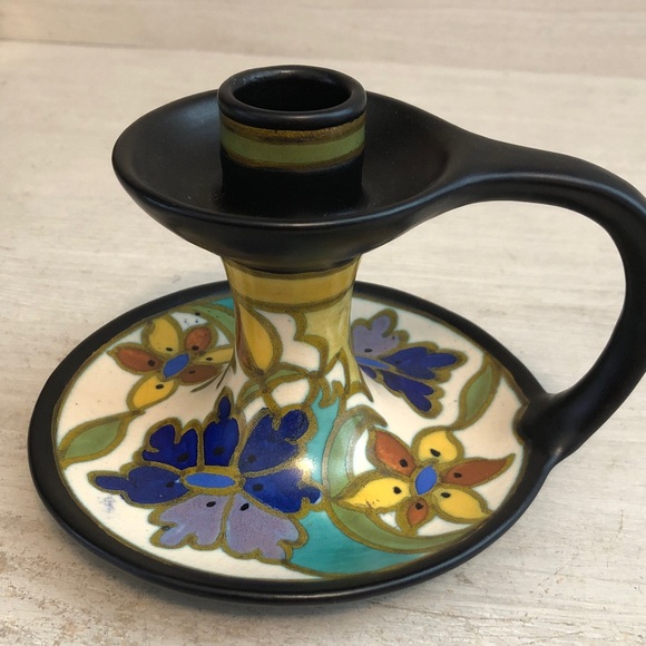 Gouda Other - Vintage Gouda Holland Plaziud Ceramic Candle Holder, Handmade
